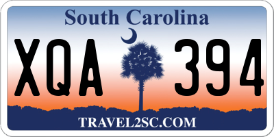 SC license plate XQA394