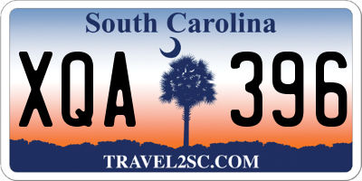 SC license plate XQA396
