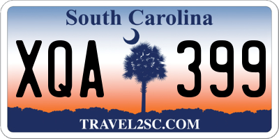 SC license plate XQA399
