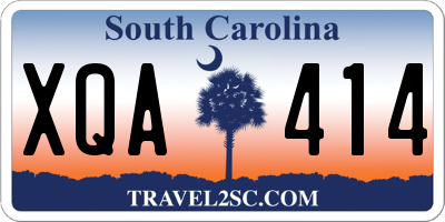 SC license plate XQA414