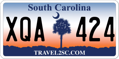 SC license plate XQA424