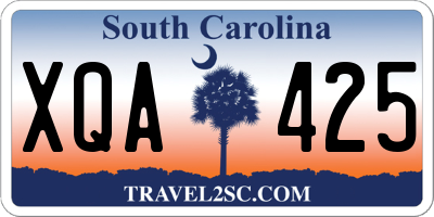 SC license plate XQA425