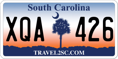 SC license plate XQA426