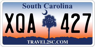 SC license plate XQA427