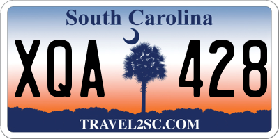 SC license plate XQA428