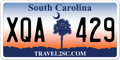SC license plate XQA429