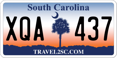 SC license plate XQA437
