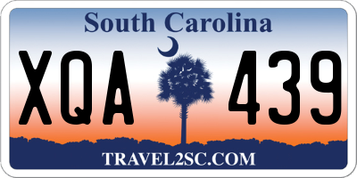 SC license plate XQA439