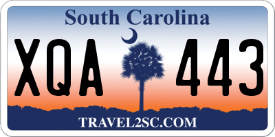 SC license plate XQA443