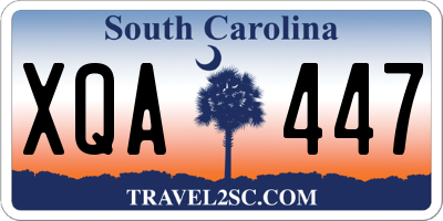 SC license plate XQA447