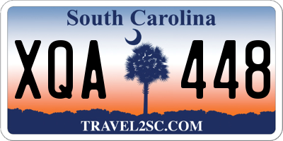 SC license plate XQA448