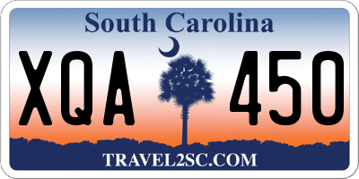 SC license plate XQA450