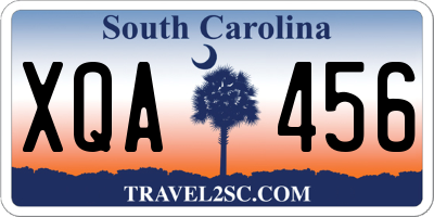 SC license plate XQA456