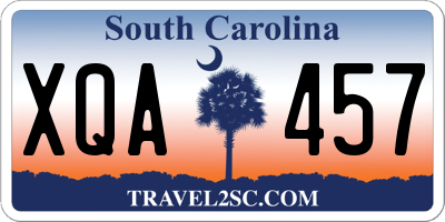 SC license plate XQA457