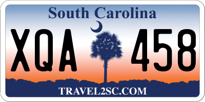 SC license plate XQA458