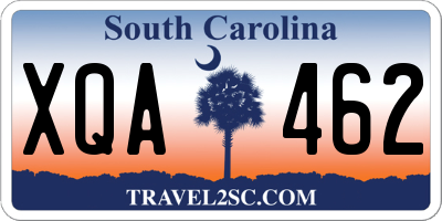 SC license plate XQA462