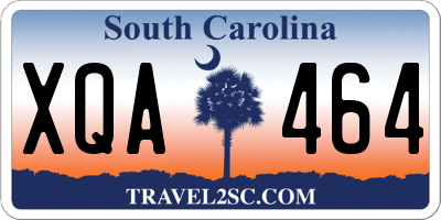SC license plate XQA464