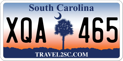 SC license plate XQA465