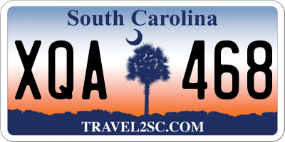 SC license plate XQA468