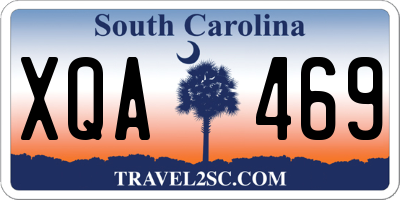 SC license plate XQA469
