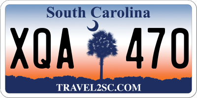 SC license plate XQA470