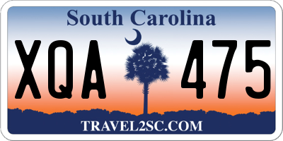SC license plate XQA475