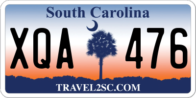 SC license plate XQA476