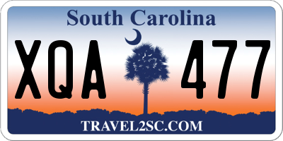 SC license plate XQA477