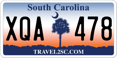 SC license plate XQA478