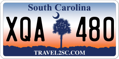 SC license plate XQA480