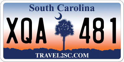 SC license plate XQA481