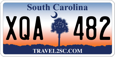 SC license plate XQA482
