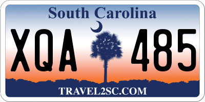 SC license plate XQA485