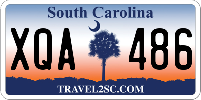 SC license plate XQA486