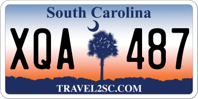 SC license plate XQA487