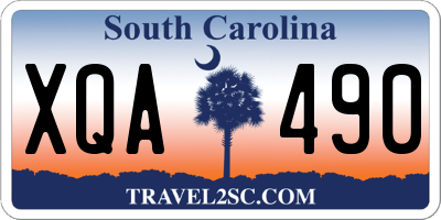 SC license plate XQA490