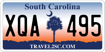 SC license plate XQA495