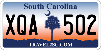 SC license plate XQA502