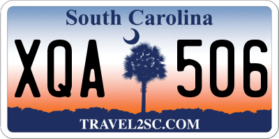 SC license plate XQA506