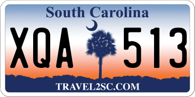 SC license plate XQA513