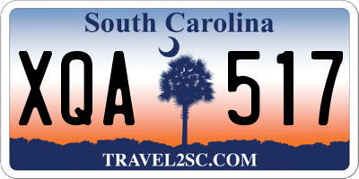 SC license plate XQA517