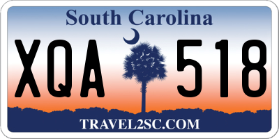 SC license plate XQA518