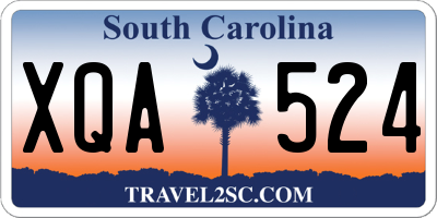 SC license plate XQA524