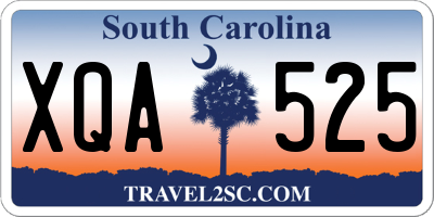 SC license plate XQA525