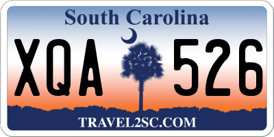 SC license plate XQA526