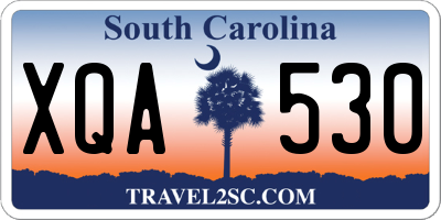 SC license plate XQA530