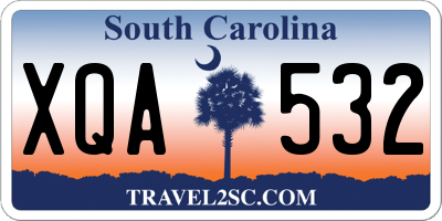 SC license plate XQA532