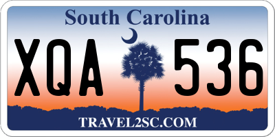 SC license plate XQA536