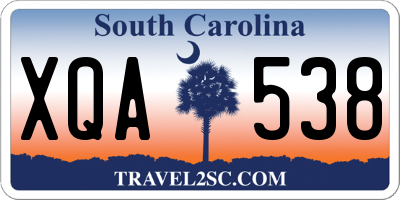 SC license plate XQA538