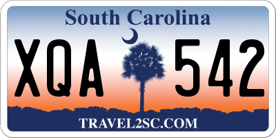 SC license plate XQA542